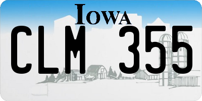 IA license plate CLM355