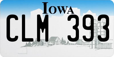 IA license plate CLM393