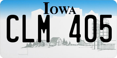 IA license plate CLM405