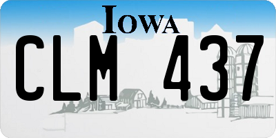 IA license plate CLM437
