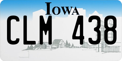 IA license plate CLM438