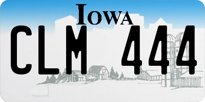IA license plate CLM444