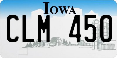IA license plate CLM450