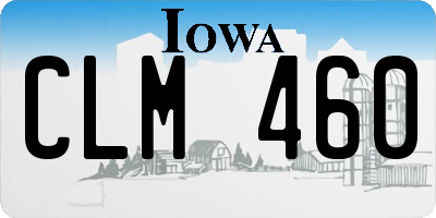 IA license plate CLM460