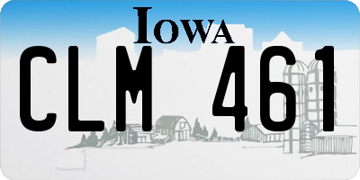 IA license plate CLM461