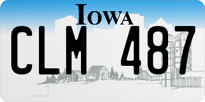 IA license plate CLM487