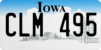 IA license plate CLM495