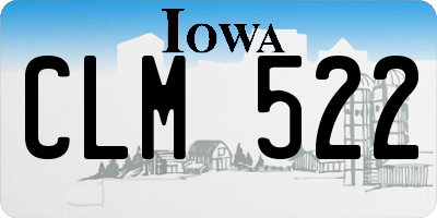 IA license plate CLM522
