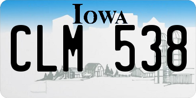 IA license plate CLM538