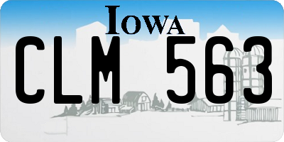 IA license plate CLM563