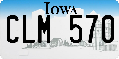 IA license plate CLM570