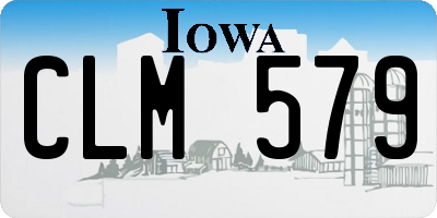 IA license plate CLM579