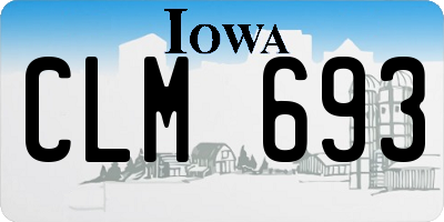 IA license plate CLM693