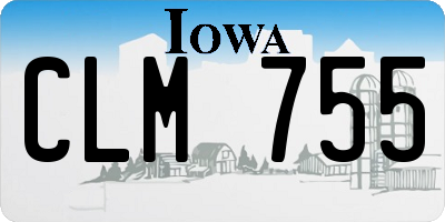 IA license plate CLM755