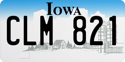 IA license plate CLM821