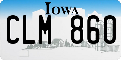 IA license plate CLM860
