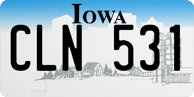 IA license plate CLN531