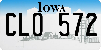 IA license plate CLO572