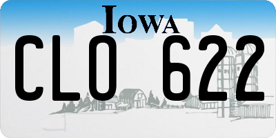 IA license plate CLO622