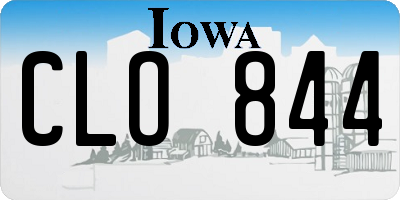 IA license plate CLO844