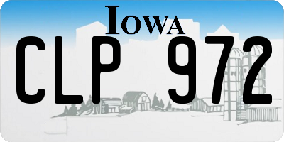 IA license plate CLP972