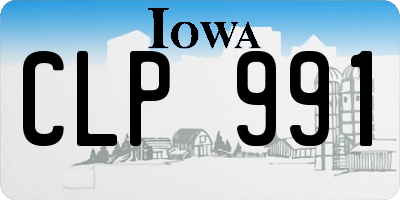 IA license plate CLP991