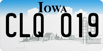 IA license plate CLQ019