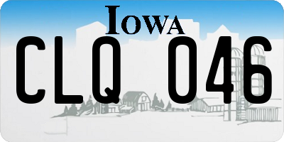 IA license plate CLQ046