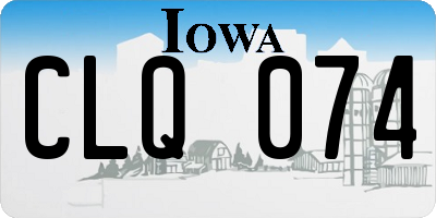 IA license plate CLQ074