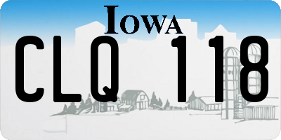 IA license plate CLQ118