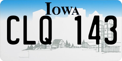 IA license plate CLQ143