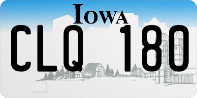 IA license plate CLQ180