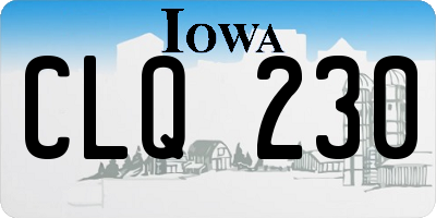 IA license plate CLQ230