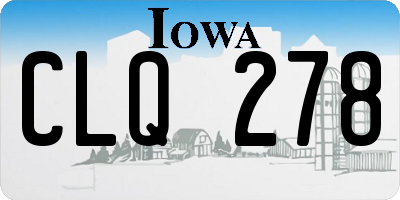 IA license plate CLQ278