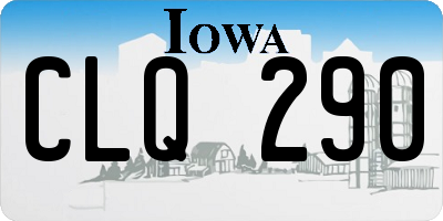 IA license plate CLQ290
