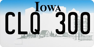 IA license plate CLQ300