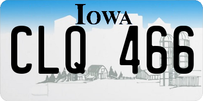 IA license plate CLQ466