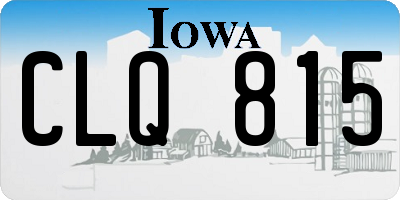 IA license plate CLQ815