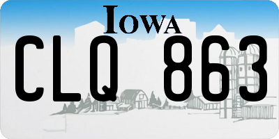 IA license plate CLQ863