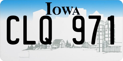 IA license plate CLQ971