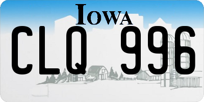 IA license plate CLQ996