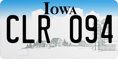 IA license plate CLR094