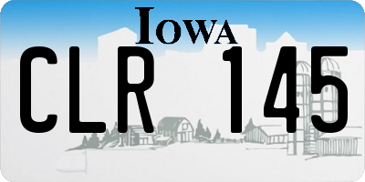 IA license plate CLR145