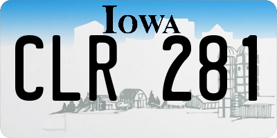 IA license plate CLR281