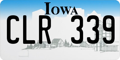 IA license plate CLR339