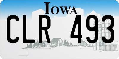 IA license plate CLR493