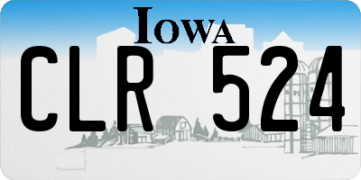 IA license plate CLR524