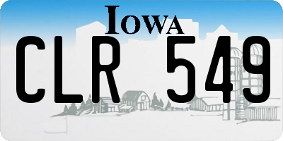 IA license plate CLR549