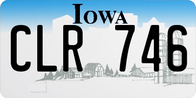 IA license plate CLR746