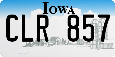 IA license plate CLR857